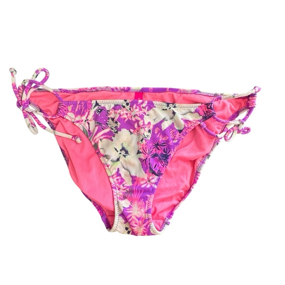 Victoria’s secret Woman’s  Floral Hipster Tie Bikini Bottom Swimwear Beach VS SP